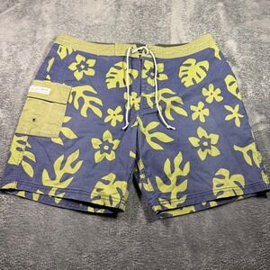 Kanvas by Katin Heritage Collection Mens 33 Tropical Floral Board Shorts Navy